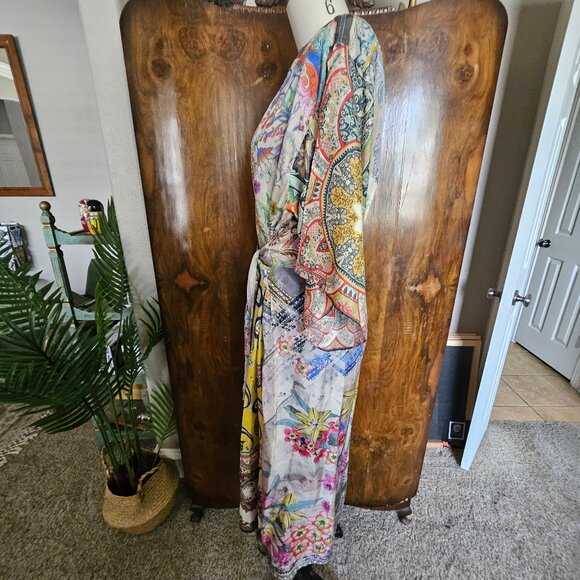 Johnny Was silk Midi Dress NWT - Picture 3 of 10